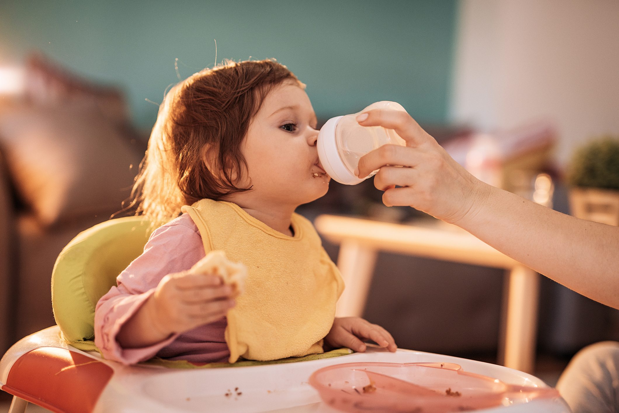 Biscotti nel latte del bambino