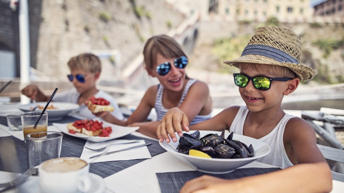 frutti di mare e bambini