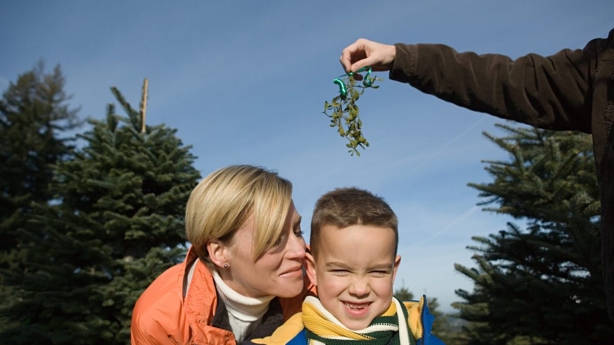 tradizione del bacio sotto il vischio