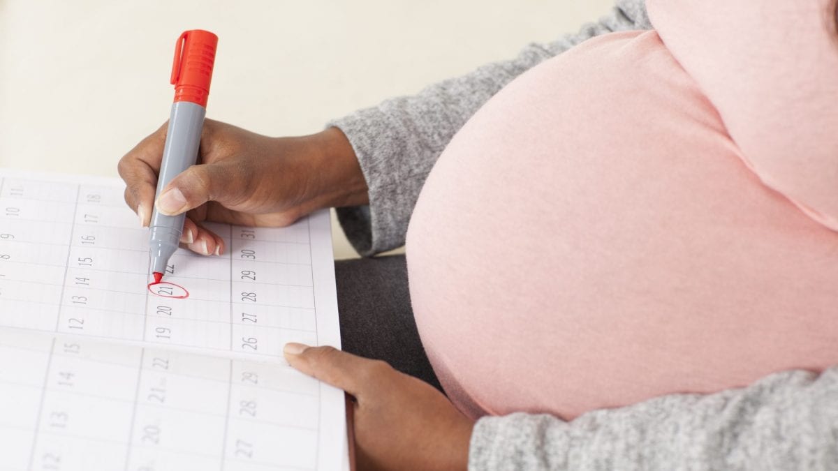 donna incinta calendario