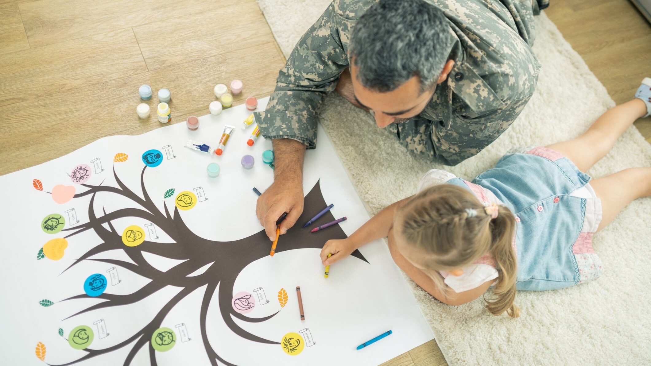 albero genealogico con i bambini