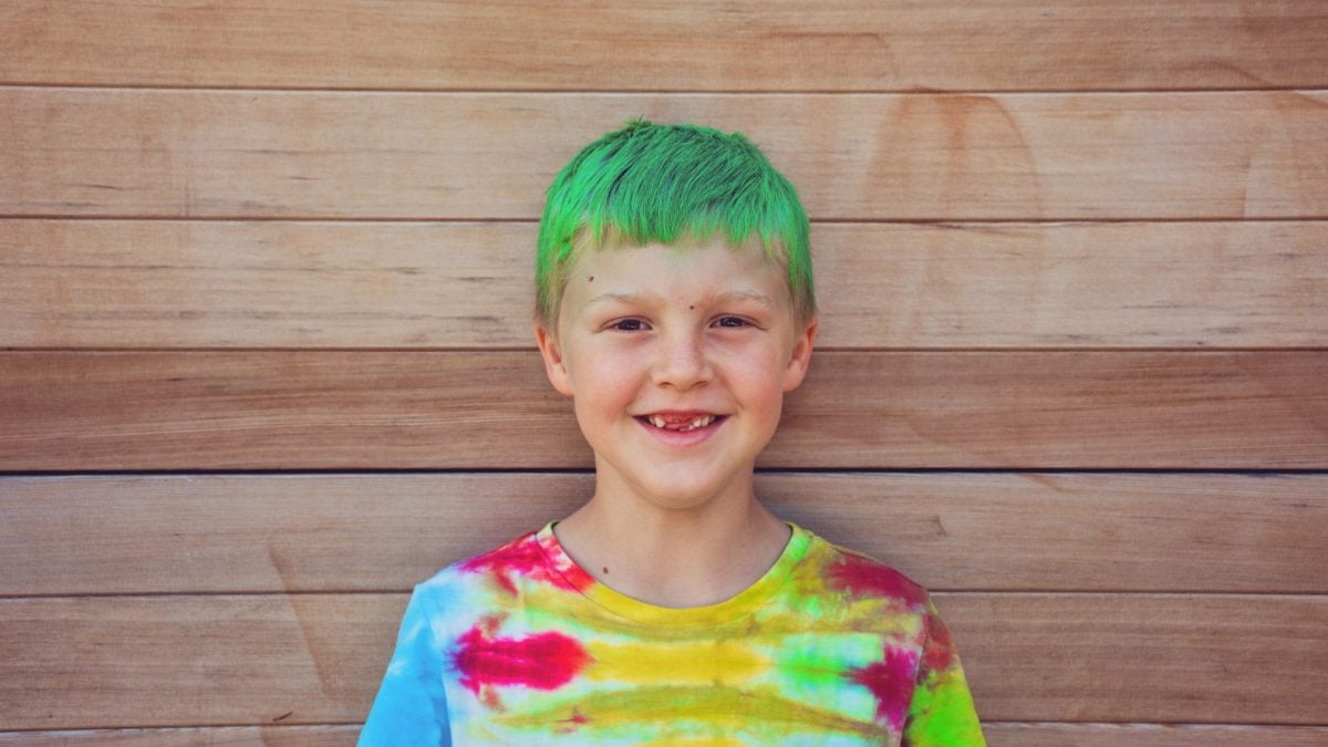 capelli colorati bambino