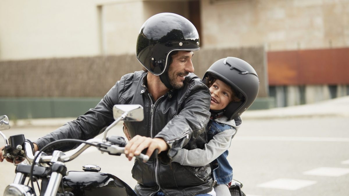 bambini in moto